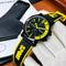 "Stylish Men's Sports Analog Watch with Durable Rubber Strap"