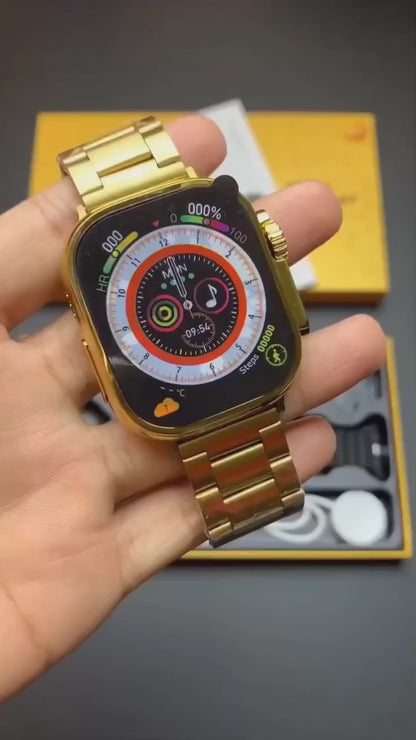 HK9 Ultra Golden Edition Smartwatch – 2.2'' Infinite Display